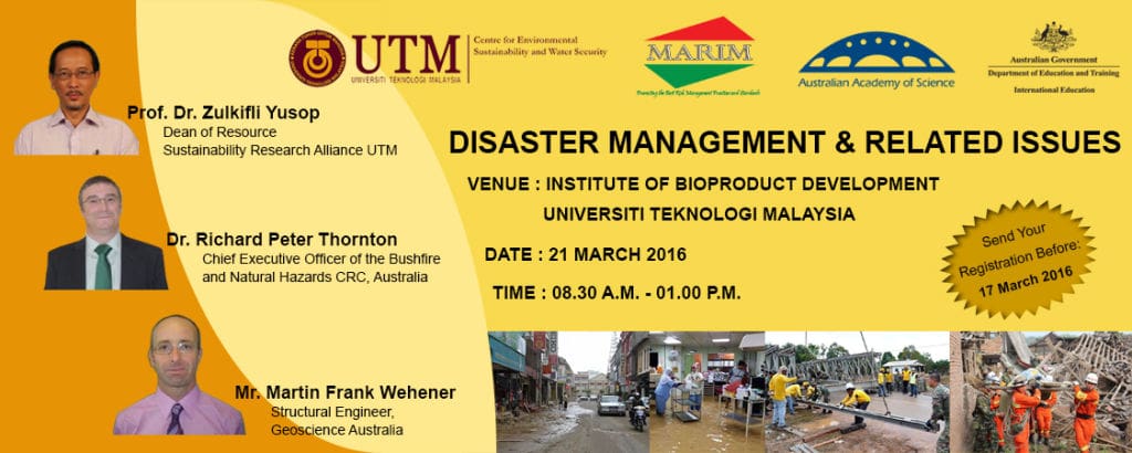 TALK ON DISASTER MANAGEMENT AND RELATED ISSUES