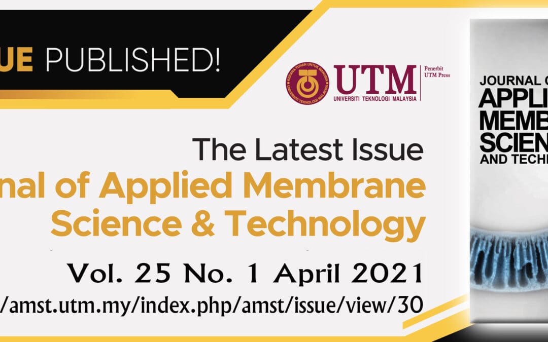 Applied Membrane Science & Technology (Vol 25, No 1, April 2021)