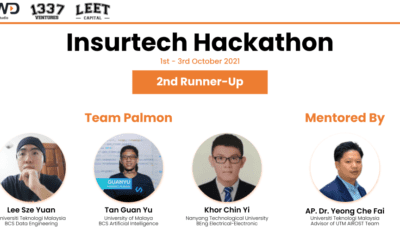 Students from UTM, UM and NTU won 2nd Runner-Up in Insurtech Hackathon