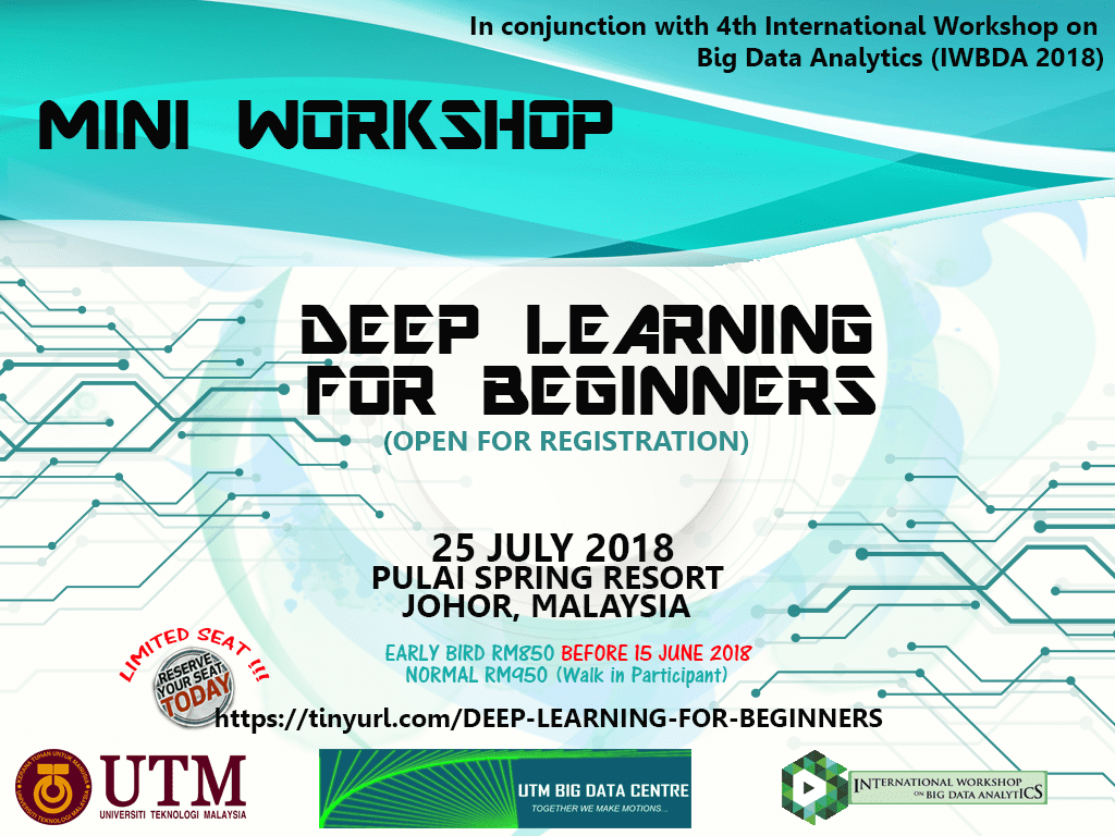 Limited seat available : MINI WORKSHOP : “DEEP LEARNING FOR BEGINNERS”